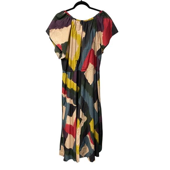 Velvet by Graham & Spencer Claudette Maxi Dress in Chai Multicolor Print Large - Picture 7 of 8